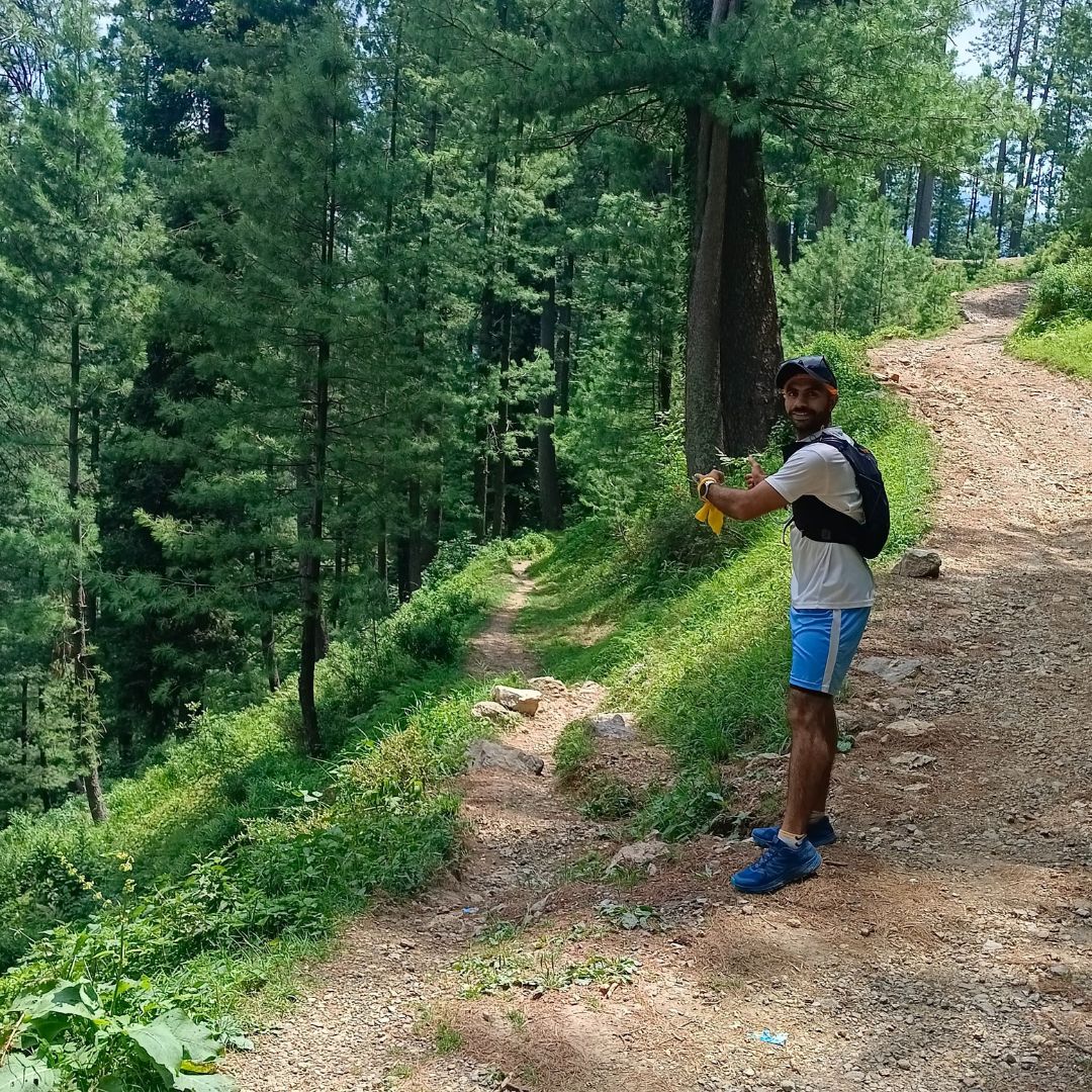 Course Marking of Galiyat Mountain Trail Race Route